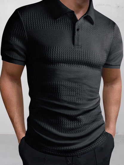 Polo de jacquard texturizado