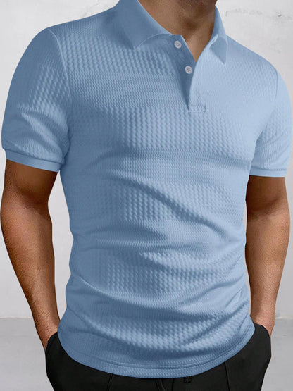 Polo de jacquard texturizado