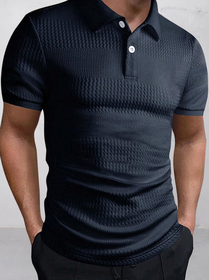 Polo de jacquard texturizado