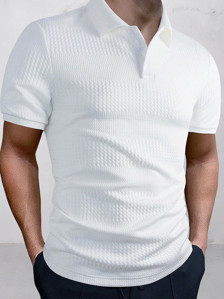 Polo de jacquard texturizado
