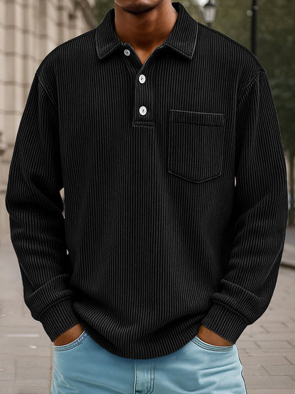 Camisa polo de pana con diseño atemporal