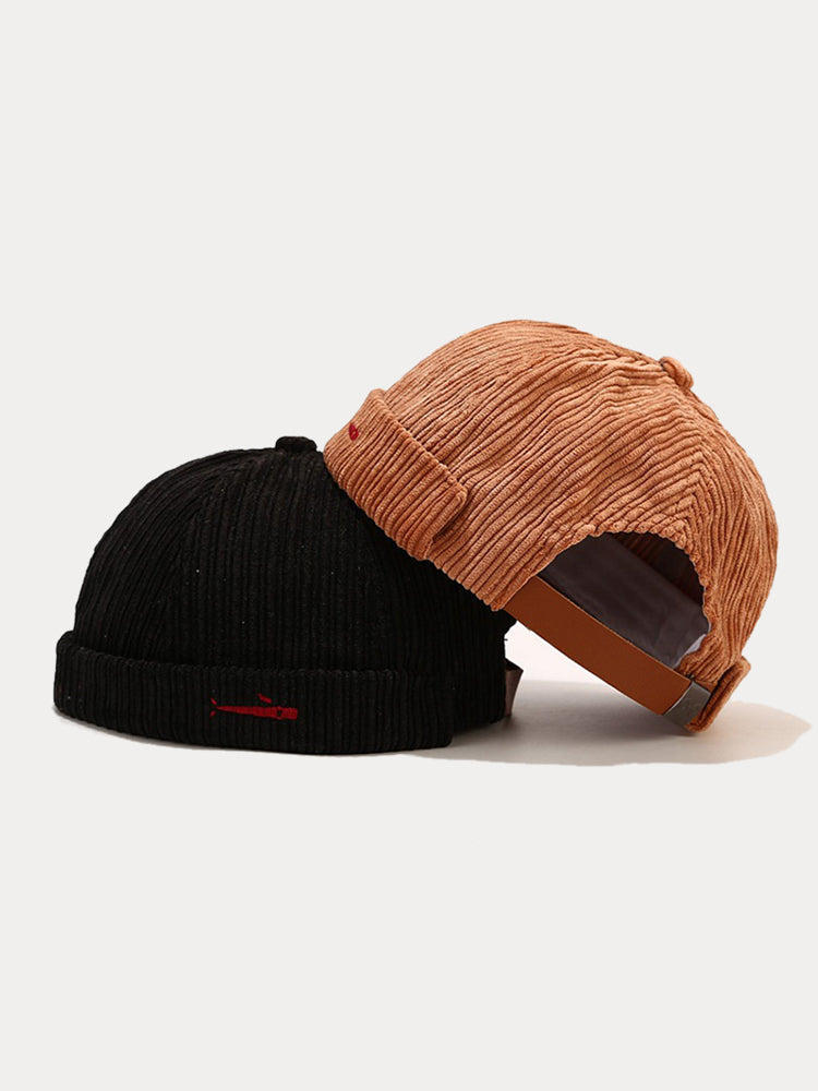Sombrero de pana sin visera