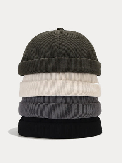 Gorro de pana sin visera clásico
