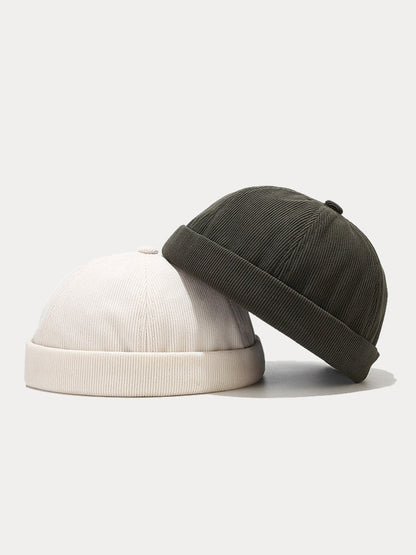Gorro de pana sin visera clásico