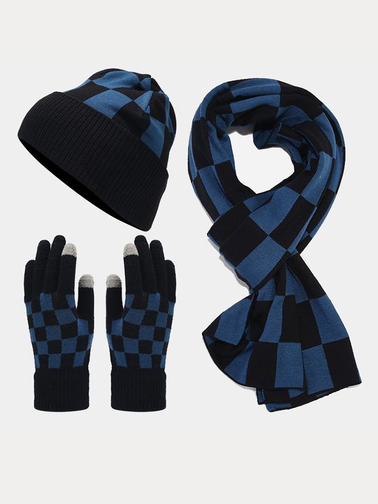 Set 3 en 1: gorro de punto,bufanda y guantes