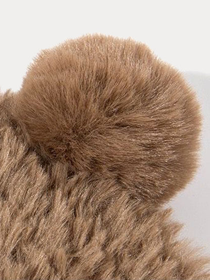 Gorro de punto con orejas de oso