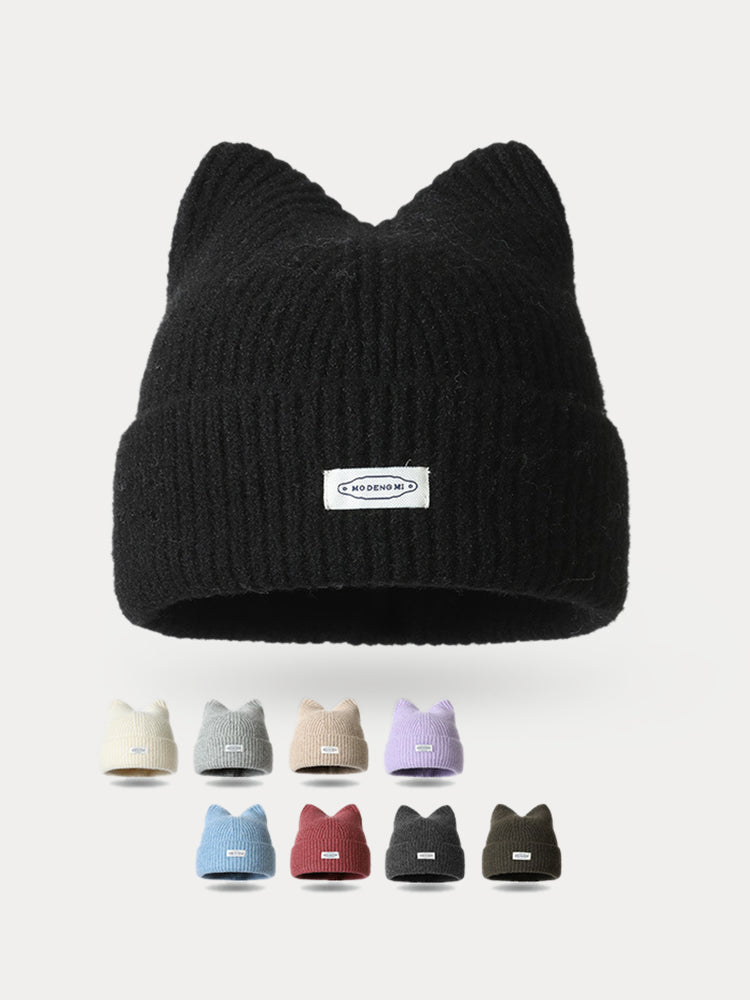 Gorro de peluche a la moda