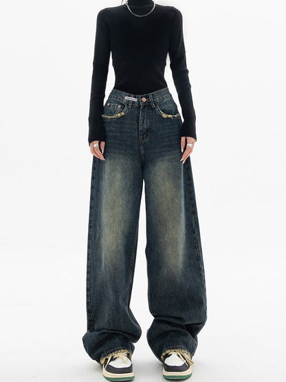 Jeans de Corte Amplio para Mujer