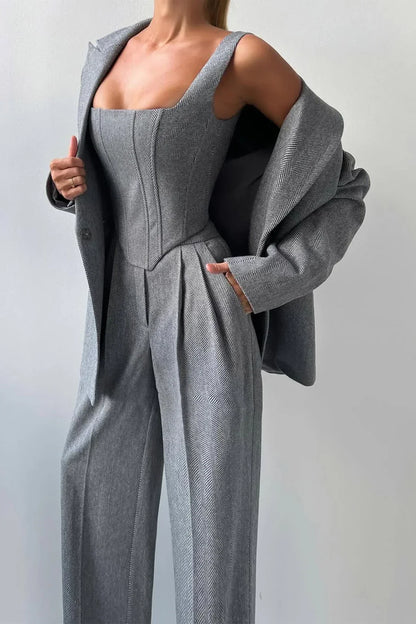 Vérona™ - Conjunto de tres piezas con blazer cruzado