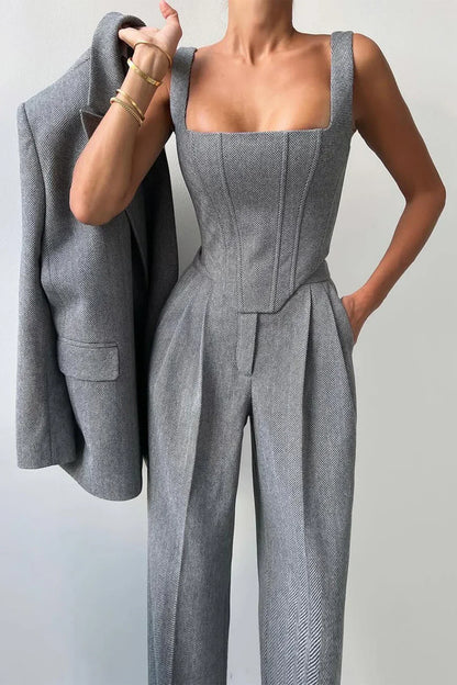 Vérona™ - Conjunto de tres piezas con blazer cruzado