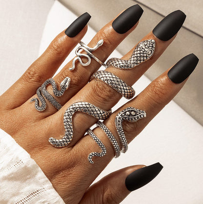 Anillos de serpiente (conjunto de 4 - ajustables)