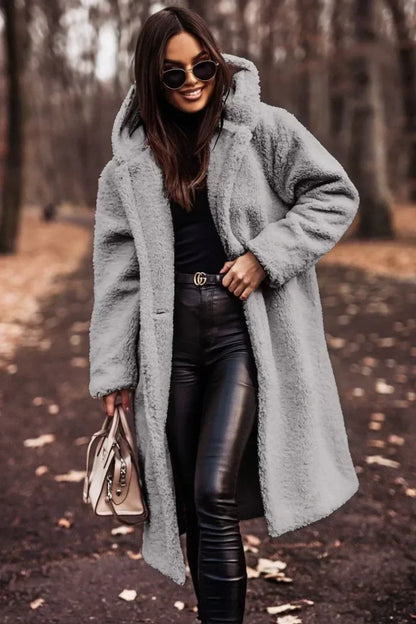Chaqueta de invierno cómoda para mujer con capucha