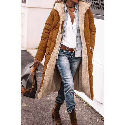 Abrigo de invierno moderno para mujer con cinturón