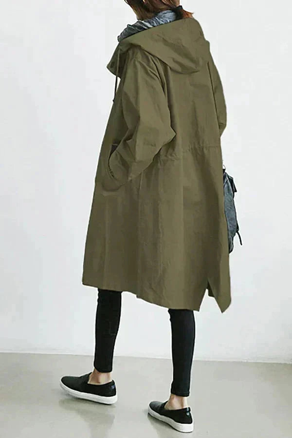 Abrigo impermeable para mujer cálido