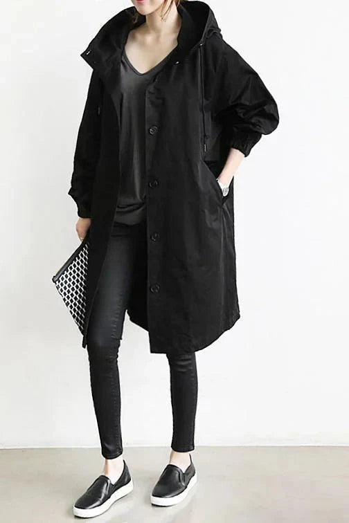 Abrigo impermeable para mujer cálido
