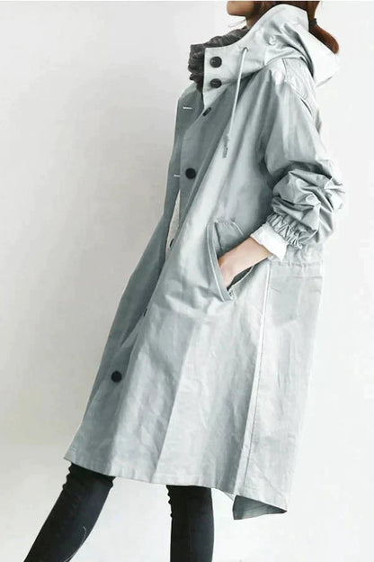Abrigo impermeable para mujer cálido