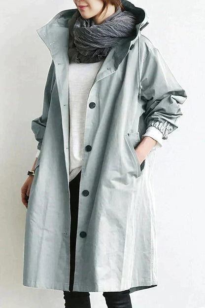 Abrigo impermeable para mujer cálido