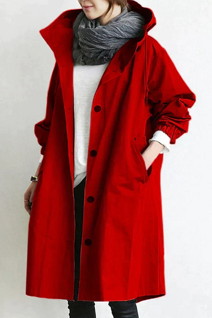 Abrigo impermeable para mujer cálido