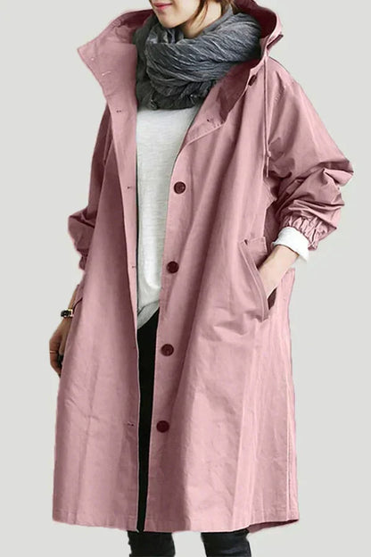 Abrigo impermeable para mujer cálido