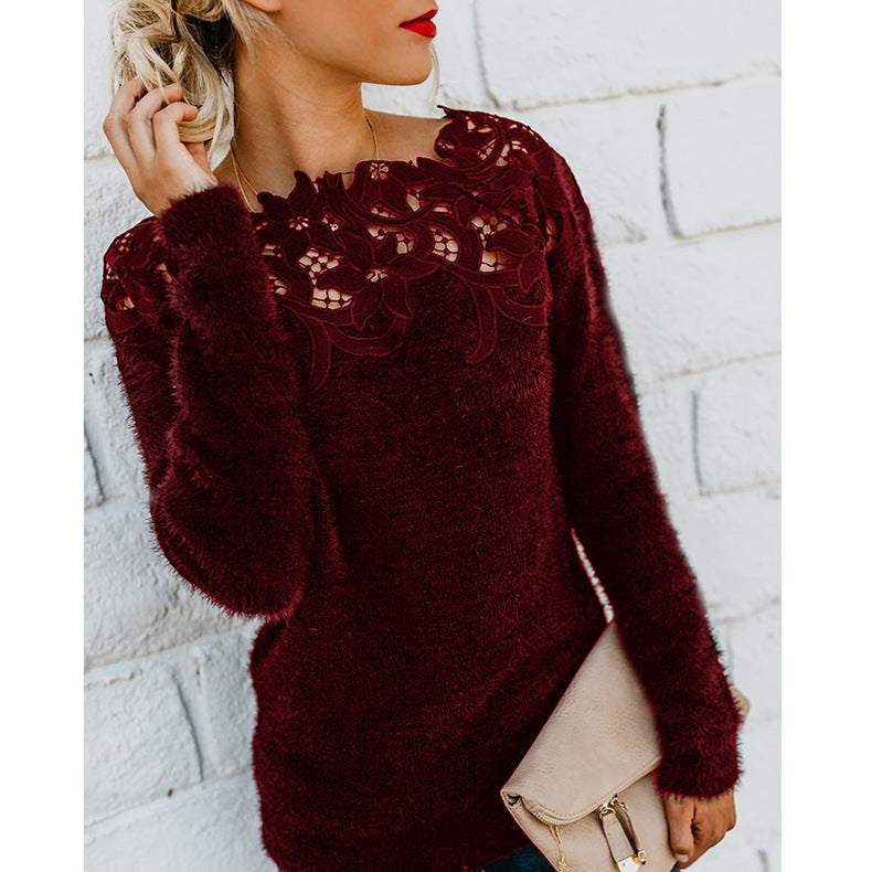 Suéter de invierno con cuello