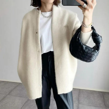 Chaqueta de punto casual con botones