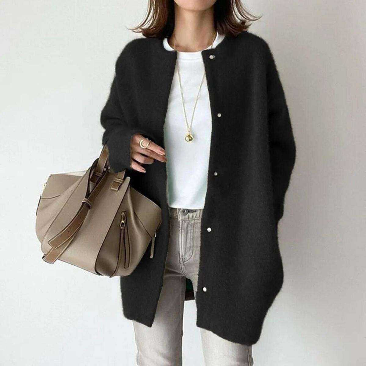 Chaqueta de punto casual con botones
