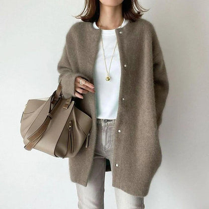 Chaqueta de punto casual con botones