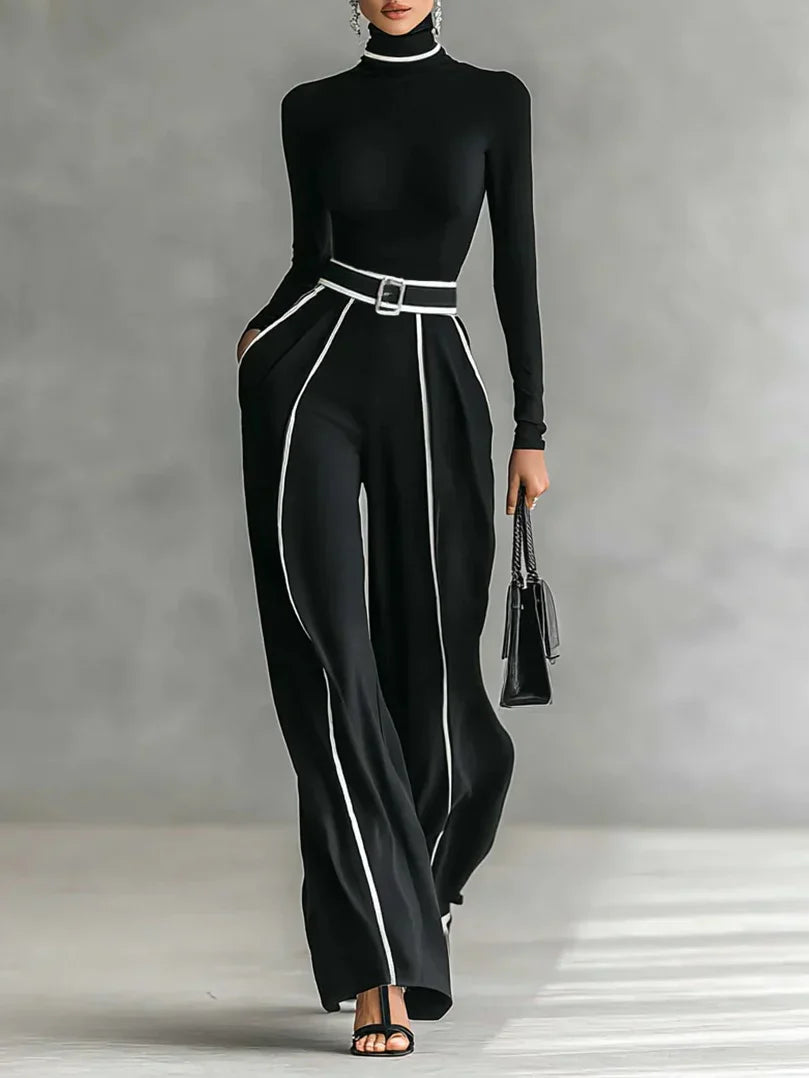 Conjunto negro y cinturón