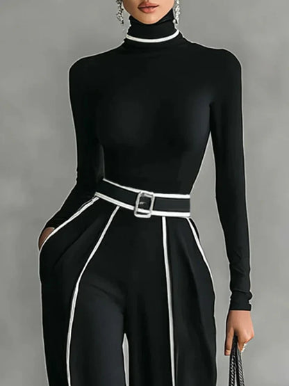 Conjunto negro y cinturón