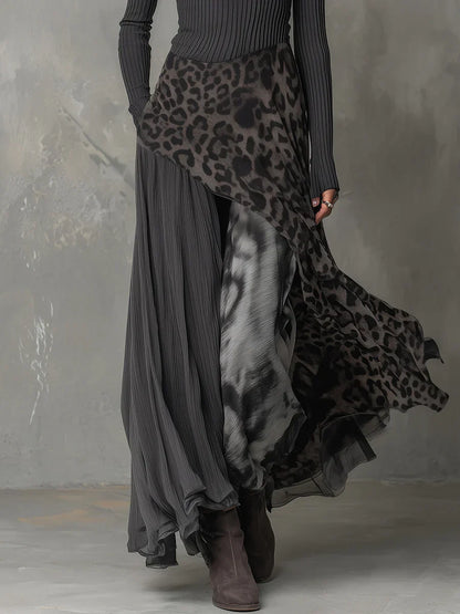 Vestido largo de leopardo