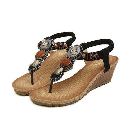 Sandalias de playa tipo flip-flop con cuña