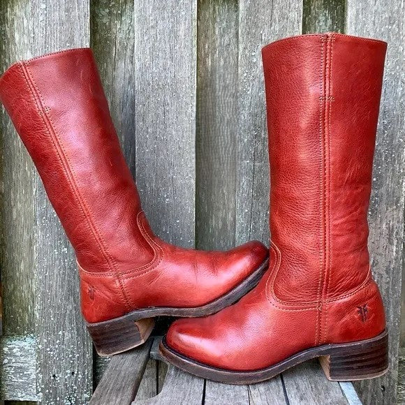 Botas retro de cuero