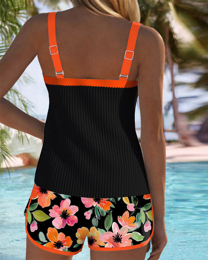 Tankini de dos piezas con pantalón de playa