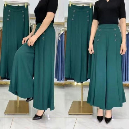 Pantalón palazzo con cintura elástica
