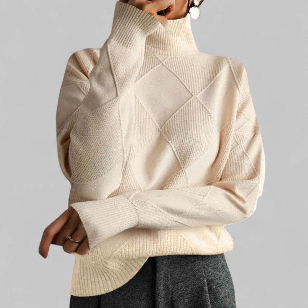 Suéter de invierno oversized cuello alto