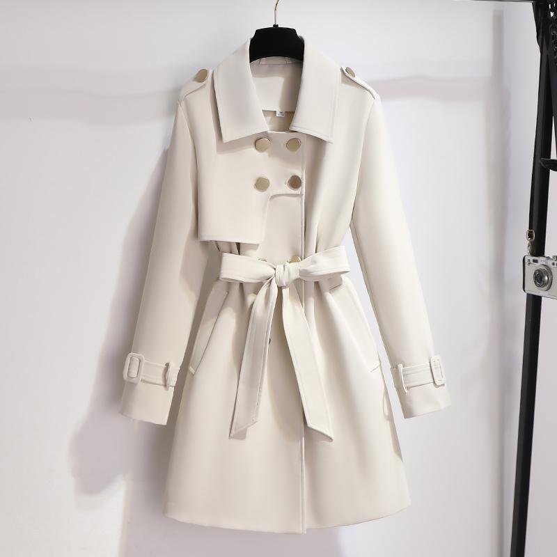 Abrigo Trench Chic con Mangas Largas