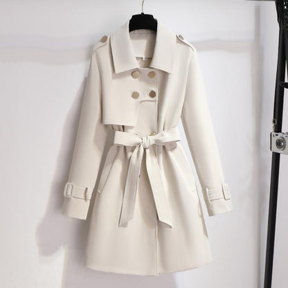 Abrigo Trench Chic con Mangas Largas