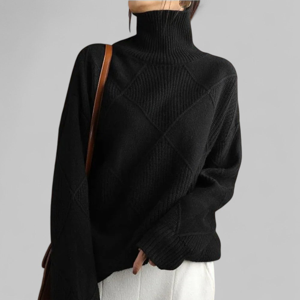 Suéter de invierno oversized cuello alto