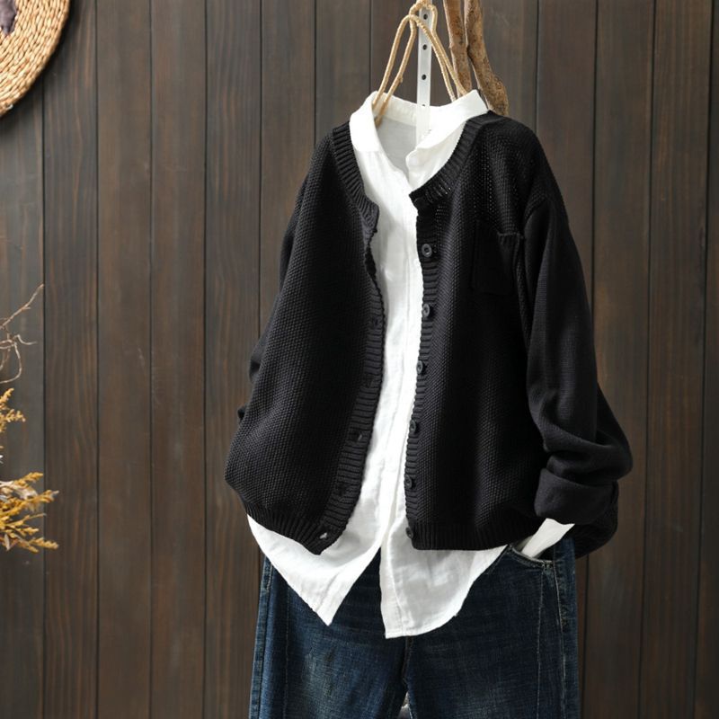 Chaqueta de punto de gran tamaño