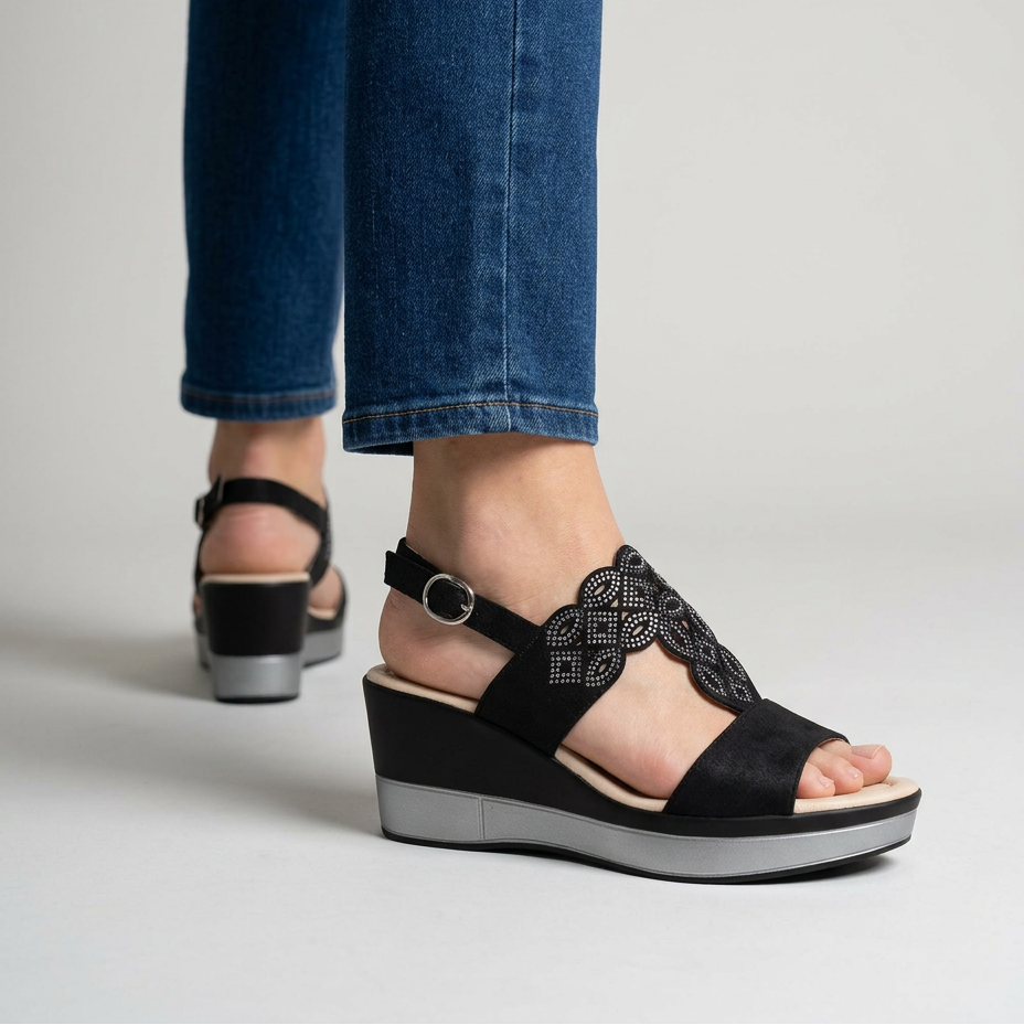 Rachele - Sandalia cómoda para mujer con cuña