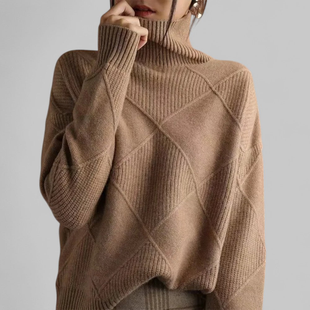Suéter de invierno oversized cuello alto
