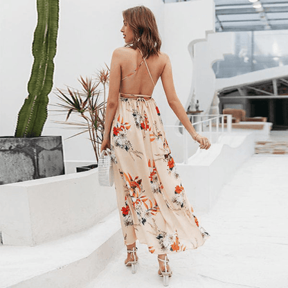 Vestido Maxi Bohemio con Escote Profundo