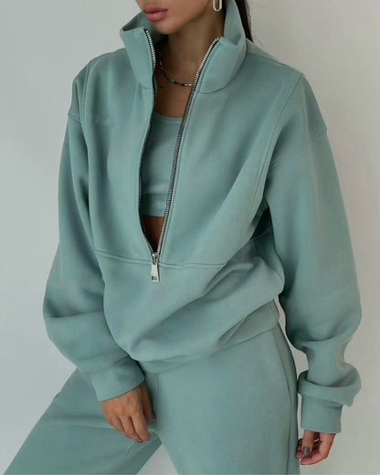 Conjunto de dos piezas de sudadera oversize para mujer