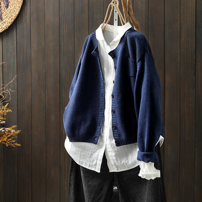 Chaqueta de punto de gran tamaño