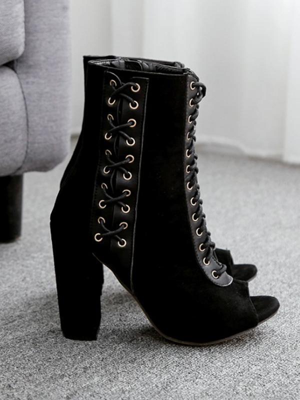 Zapatos de tacón de bloque grueso
