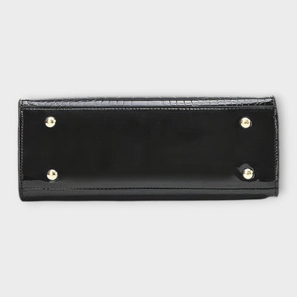 Bolso de mano con patrón de piel