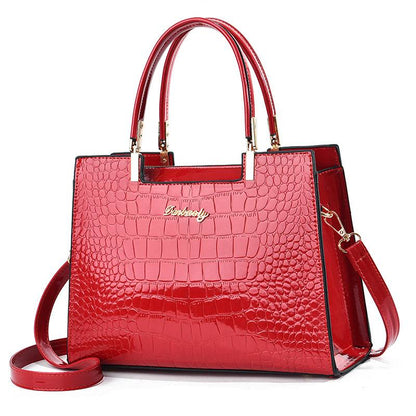 Bolso de mano con patrón de piel