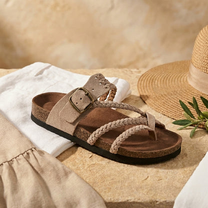 Sandalias Hayleigh — Trenzadas en corcho