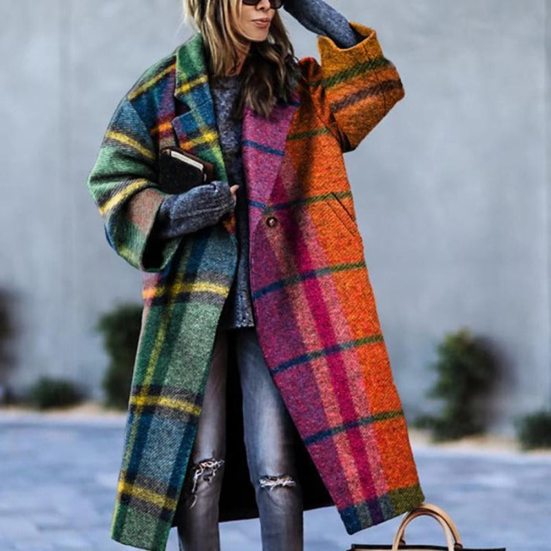 Gabardina larga para mujer, cálida y acogedora para el invierno
