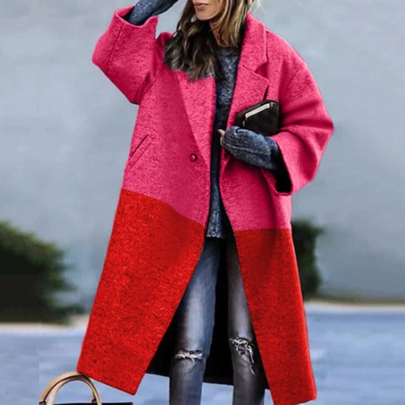 Gabardina larga para mujer, cálida y acogedora para el invierno